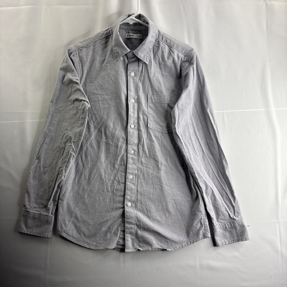 Sonoma Goods For Life Button Shirt Men's Small Grey Slim Long Sleeve